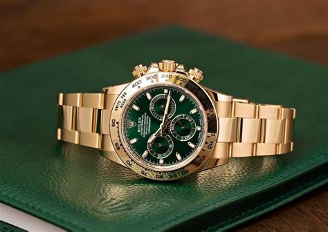 gold watch green face rolex|Rolex green face price.